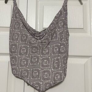 Style Rack Taupe and Light Gray Sleeveless Top